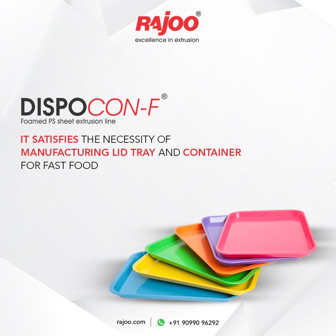 Dispocon-F is here to fulfil all your manufacturing needs,providing top-quality lid trays and containers that perfectly suit the fast food industry.Say goodbye to packaging hassles and embrace efficiency!<br /><br />https://rajoo.com/dispocon_f.html<br /><br />#RajooEngineers #DispoconF #FastFoodPackaging