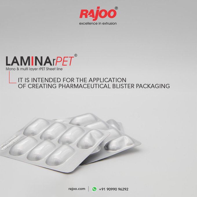 Crafting the Future of Pharma Packaging!<br /><br />Discover LAMINArPET, your ultimate solution for designing cutting-edge pharmaceutical blister packaging.<br /><br />#PharmaInnovation #PackagingExcellence #RajooEngineers #Rajkot #PlasticMachinery #Machines #PlasticIndustry