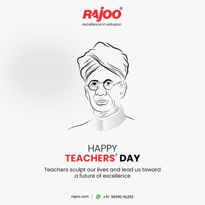 Teachers sculpt our lives and lead us toward a future of excellence<br /><br />#TeachersDay #TeachersDay2023 #EducationMatters #TeachersAreHeroes #RoleModel #DrSarvepalliRadhakrishnan #GuidingLights #RajooEngineers #Rajkot #PlasticMachinery #Machines #PlasticIndustry