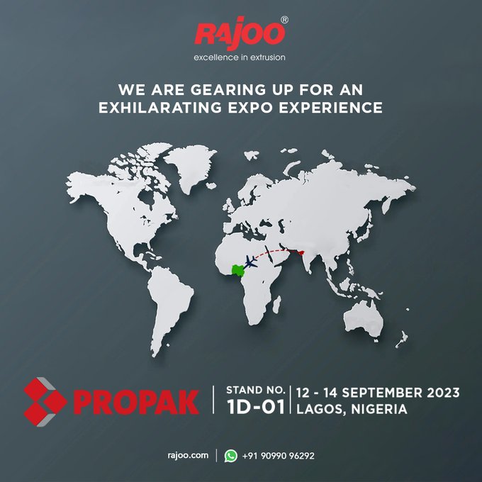 Experience the Epitome of Innovation at Propak West Africa 2023, the largest expo for packaging, printing, and plastics in the region.<br />Don't miss this opportunity.<br /><br />Click the link to register:<br />https://invt.io/1lxb0sixpg<br /><br />#PropakWestAfrica2023 #RajooEngineers #PlasticMachinery