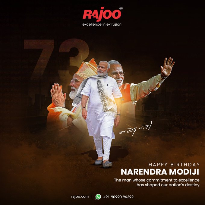 The man whose commitment to excellence has shaped our nation's destiny<br /><br />#NAMO #HappybirthdayModiji #Modi #PrimeMinisterOfIndia #PMModiji #RajooEngineers #Rajkot #PlasticMachinery #Machines #PlasticIndustry