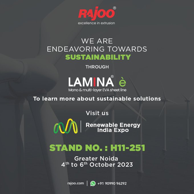 Explore the future of renewable energy and eco-friendly solutions at the Renewable Energy Expo. Dive into the world of sustainability and be a part of the change. Your green future awaits!<br /><br />#RenewableEnergy #LamninaE #Sustainability #RajooEngineers #PlasticIndustry