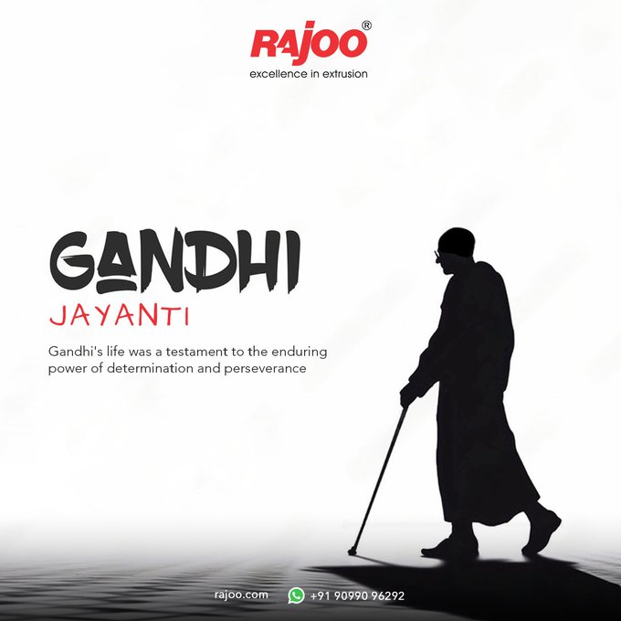 Gandhi's life was a testament to the enduring power of determination and perseverance <br /><br />#GandhiJayanti #MahatmaGandhi #NonViolence #Truth #SocialJustice #Peace #FreedomStruggle #IndianIndependence #Inspiration #CivilRights #RajooEngineers #PlasticMachinery #PlasticIndustry