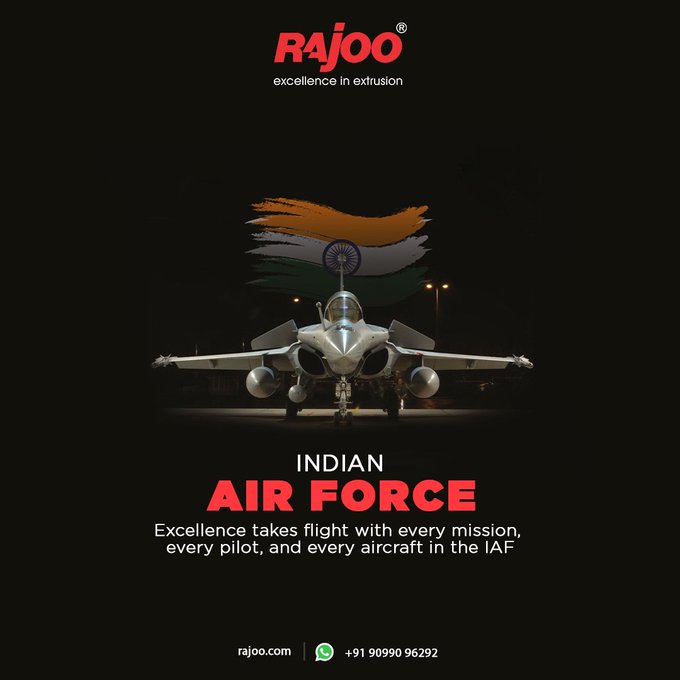 Excellence takes flight with every mission, every pilot, and every aircraft in the IAF<br /><br />#IndianAirForce #indianarmy #indiannavy #Defence #Strength #Unity #Inspiration #Aircraft #Skies #RajooEngineers #PlasticMachinery