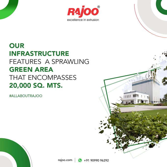 Our infrastructure boasts a vast green expanse, covering an impressive 20,000 square meters. A testament to our commitment to sustainable development and eco-conscious practices.<br /><br />#SustainableInfrastructure #GreenSpaces #RajooEngineers #PlasticMachinery #Machines #PlasticIndustry