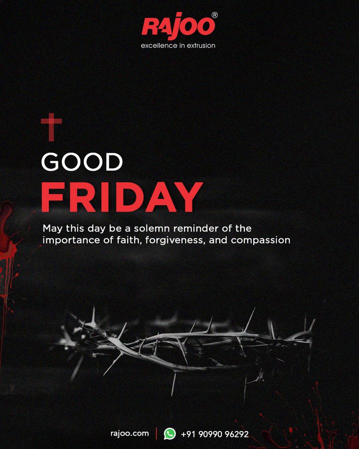 May this Good Friday serve as a poignant reminder of the profound virtues of faith, forgiveness, and compassion. Wishing you a day filled with reflection, grace, and the embrace of divine love. <br /> #GoodFriday #HolyWeek #Christianity #Jesus #Christ